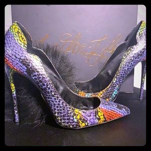 😍Lust for life Kash pump😍 Purple multi snake
